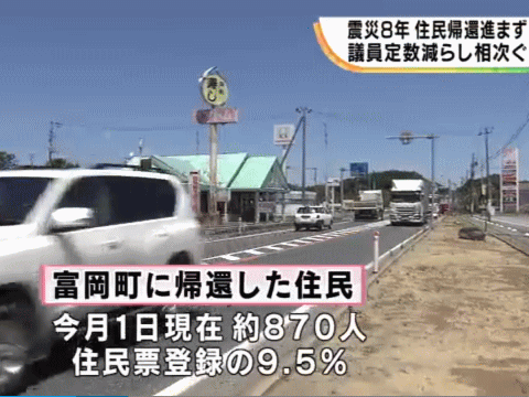 富岡町の帰還率が９．５%と喧伝するNHK