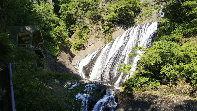 袋田の滝吊り橋からの滝201905